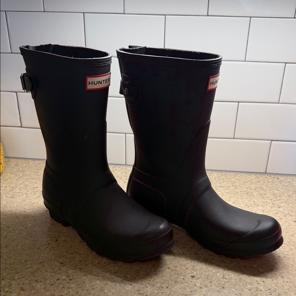 Hunter Original Short Adjustable Black Rain Boots